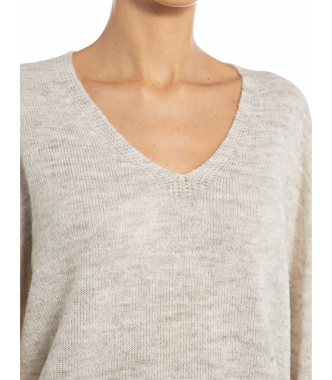 シームレスVネックセーター 詳細画像 メランジグレー 3